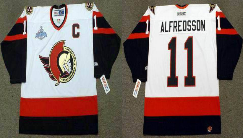 2019 Men Ottawa Senators 11 Alfredsson white CCM NHL jerseys